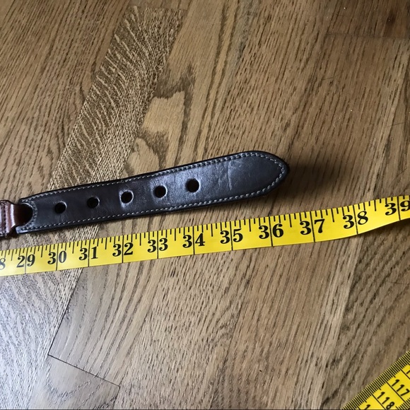 Vintage fossil leather belt with brass hardware. - Picture 7 of 7